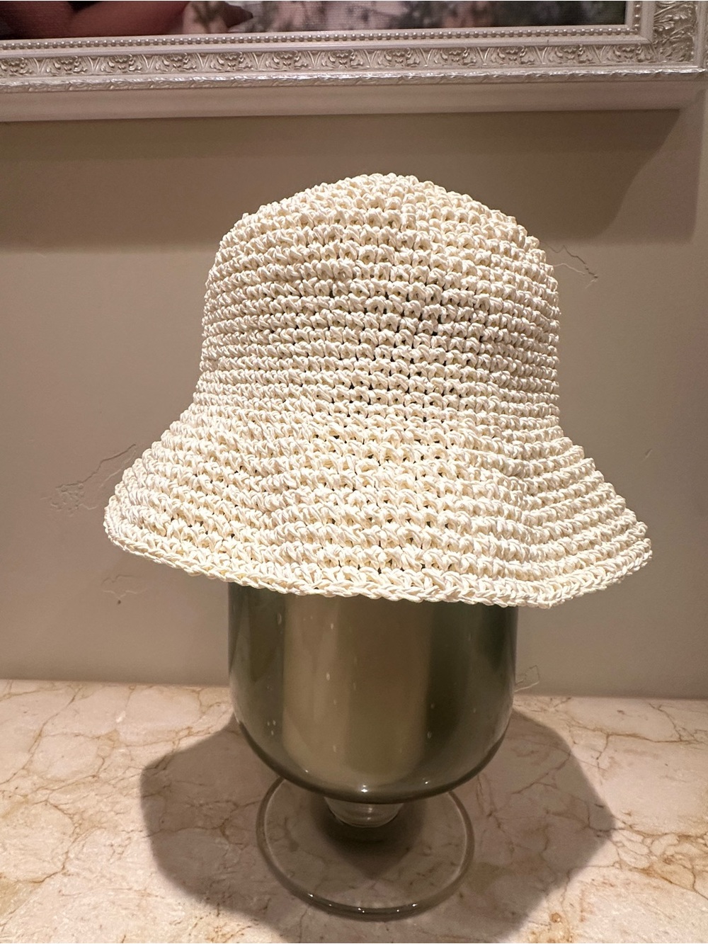 Cream Crochet Bucket Hat - Brand